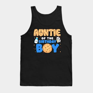 Auntie Of The Birthday Boy Milk And Cookies 1St Birthday Tank Top